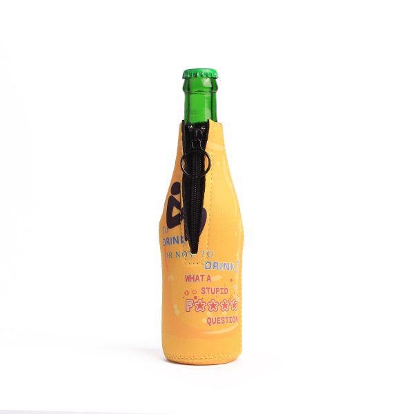 6 pack funny quotes & cartoon, Bottle Sleeve Covers, Yellow - Item #6B-YFC - Image 2