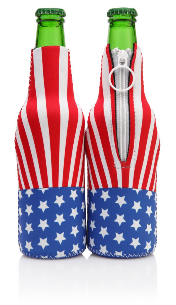 Beer Bottle sleeves - American Flag Theme Coolies - Item #6USF - Image 5